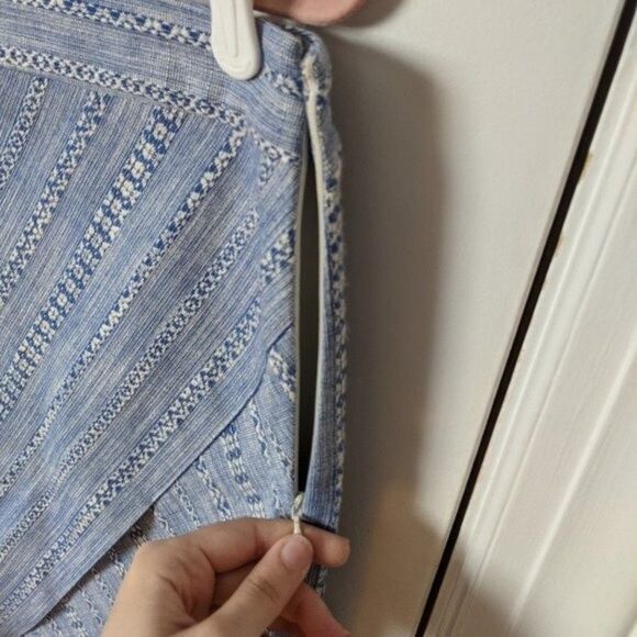 LOFT | NWT Textured Striped Mini Faux Wrap Skirt Size 12 - Picture 6 of 10